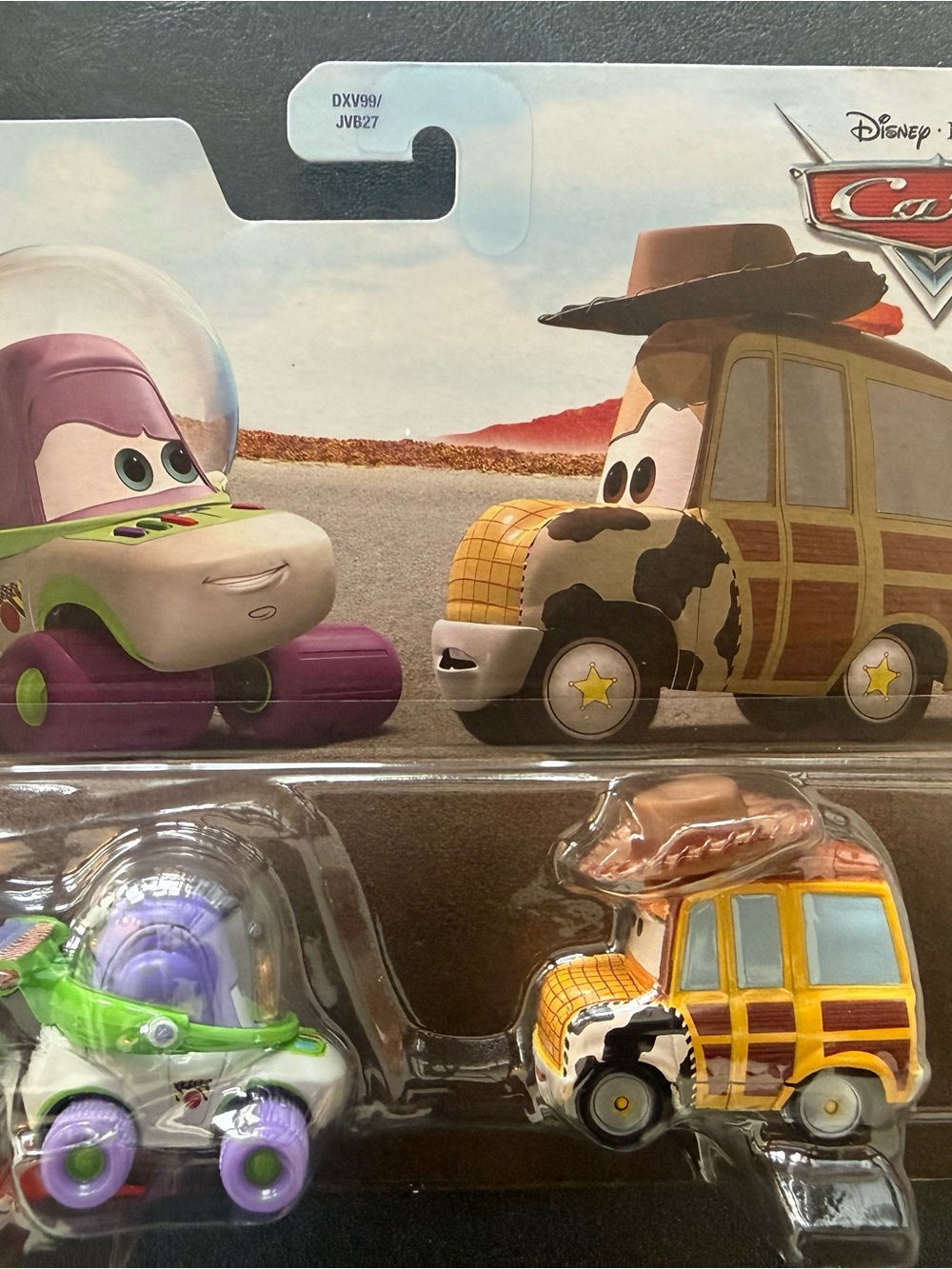 Disney Toy Story Vehicle Set - Yellow Woody Wagon & Purple Green Alien Cruiser
